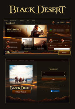 Black Desert Launcher Ui PSD Template