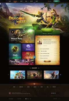 Dragon Nest Game Website Template