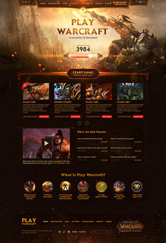 WoW Warlords Game Website Tempalte